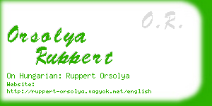 orsolya ruppert business card